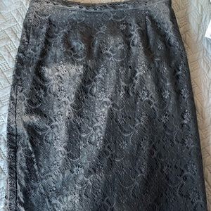 Black Lace Pencil Skirt By Bettie Page